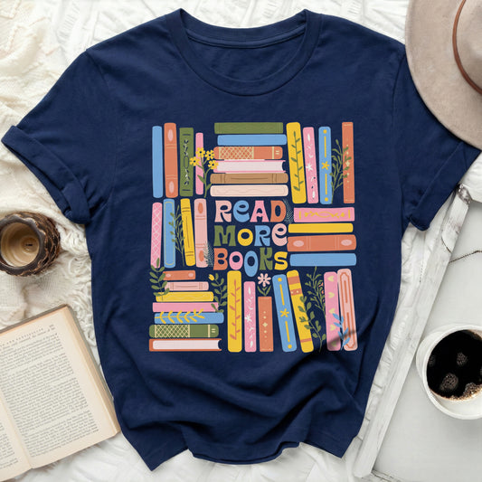 Read More Books Colorful Design Graphic T-Shirt