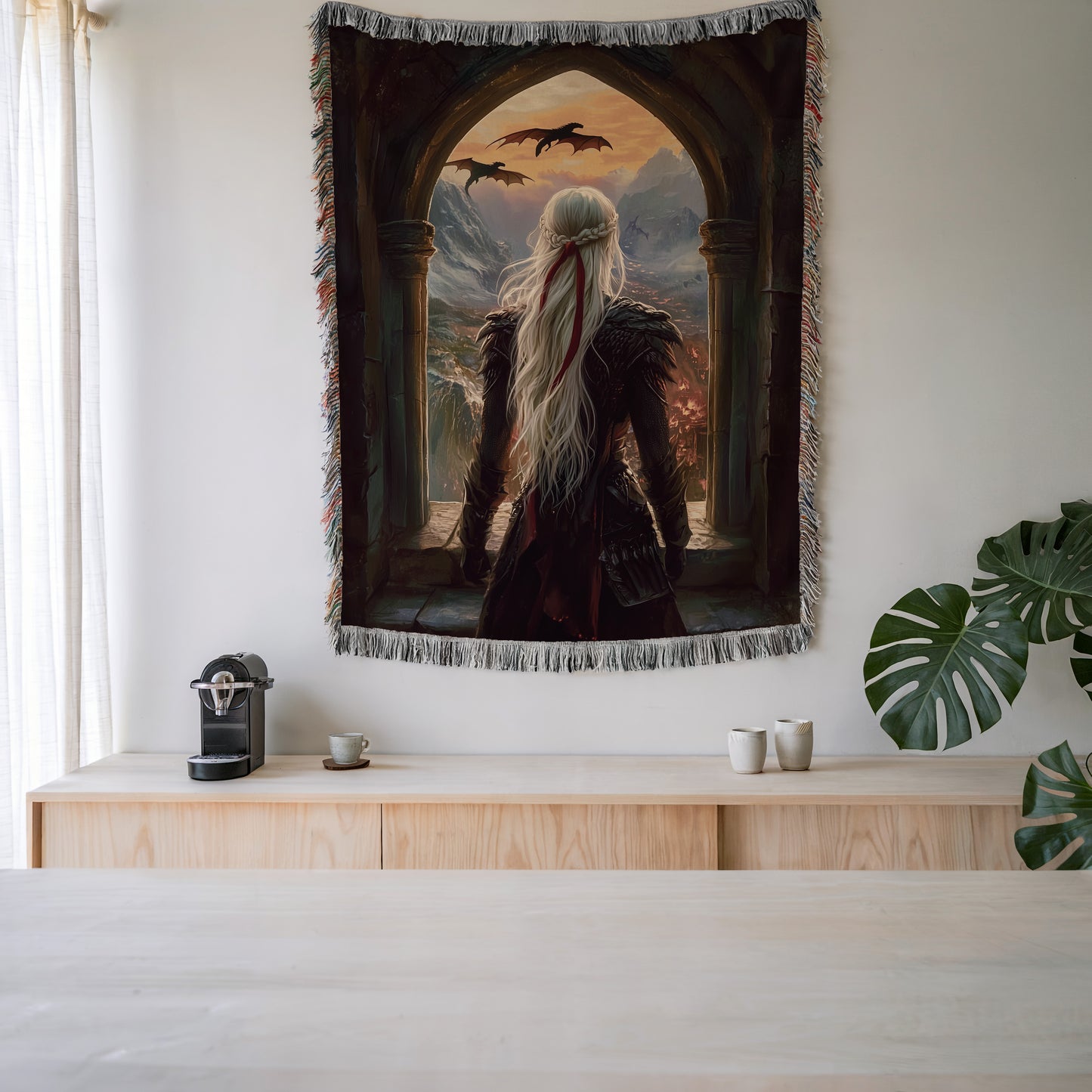 Manon Blackbeak Inspired Cozy Woven Throw Blanket