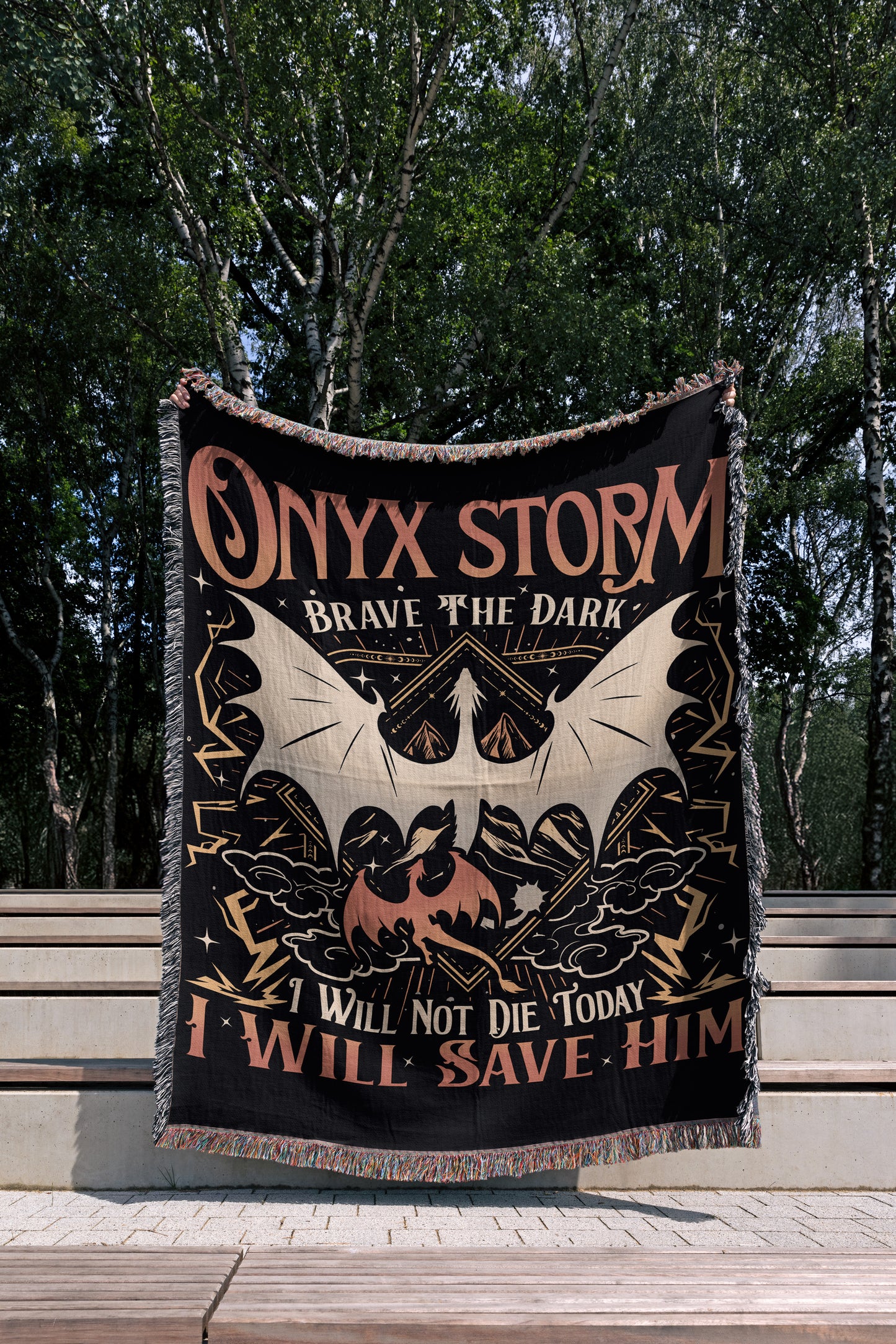 Onyx Storm Woven Throw