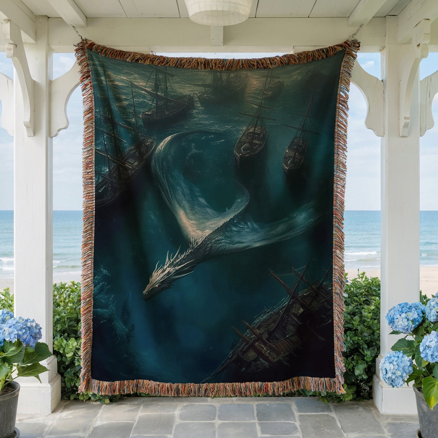 Lysandra Sea Serpent Woven Blanket