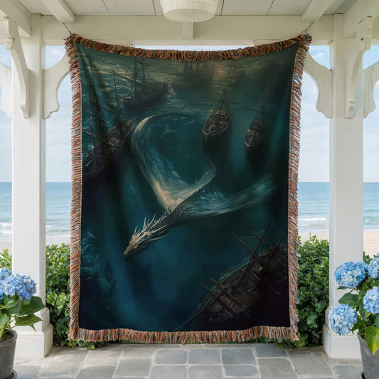 Lysandra Sea Serpent Woven Blanket