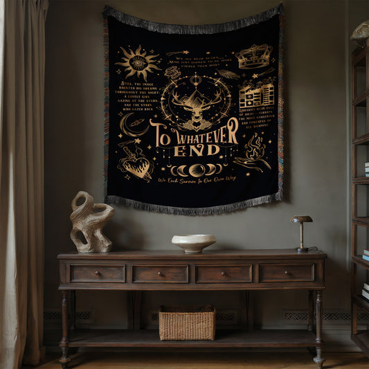 To Whatever End Throne of Glass Woven Blanket