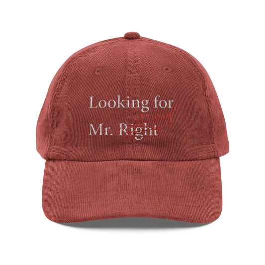 Looking for Mr. Darcy - Vintage Corduroy Cap