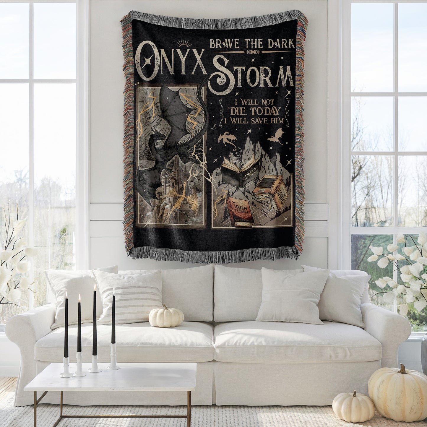 Onyx Storm Woven Blanket