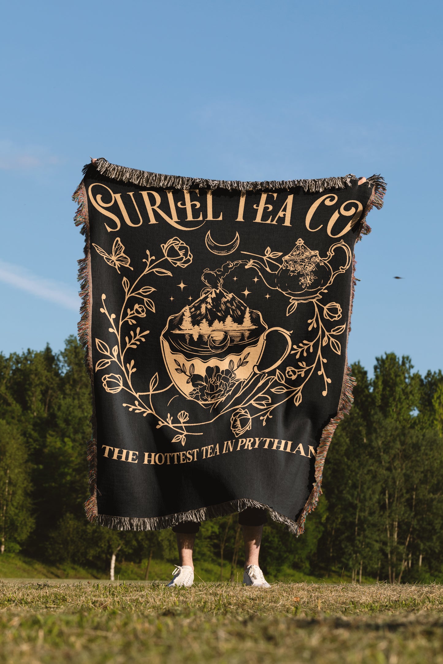 Golden Suriel Tea Co. Woven Blanket