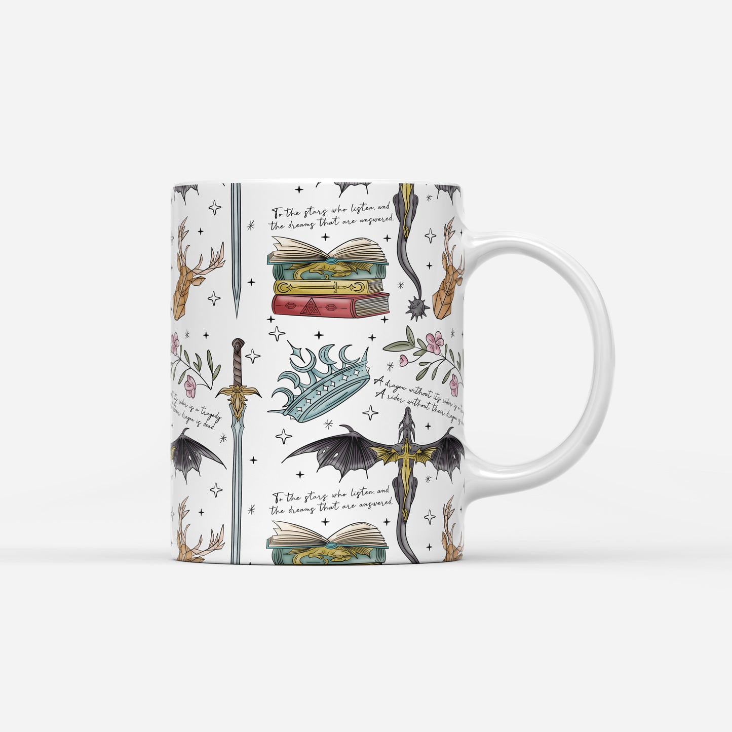 📖 Fantasy Bookish Mug | Fourth Wing | ACOTAR | TOG | Book Lover's Dream