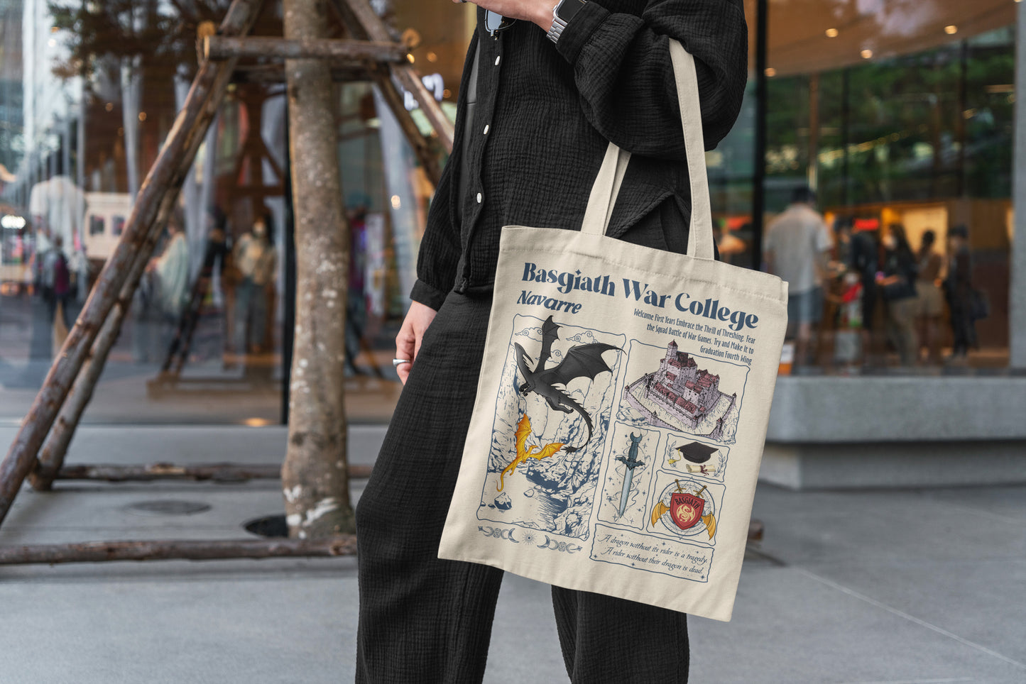 Iron Flame Dragon Riders Tote Bag