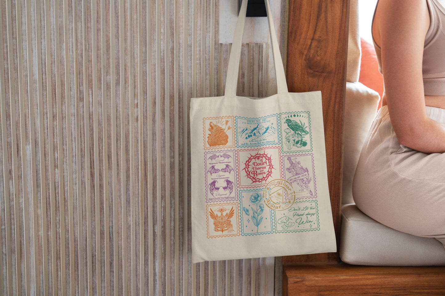 ACOTAR Stamp Collage Tote Bag