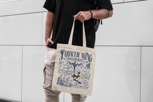 Fourth Wing Rider's Quadrant Tote Bag - MagicMerchEmporium