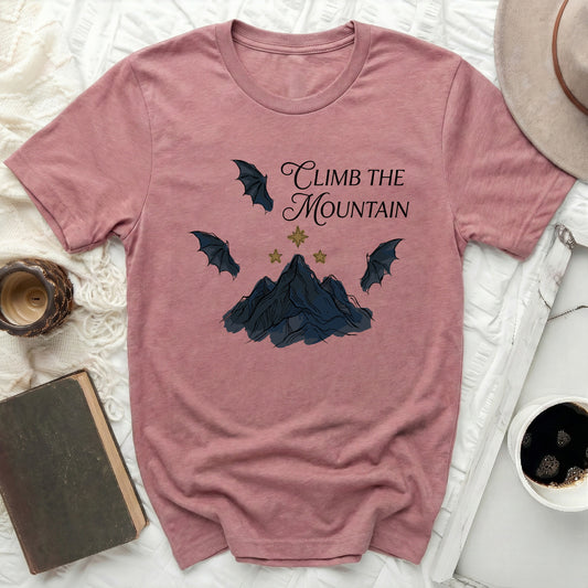Climb The Mountain Bat Wings Stars Graphic Tee product type