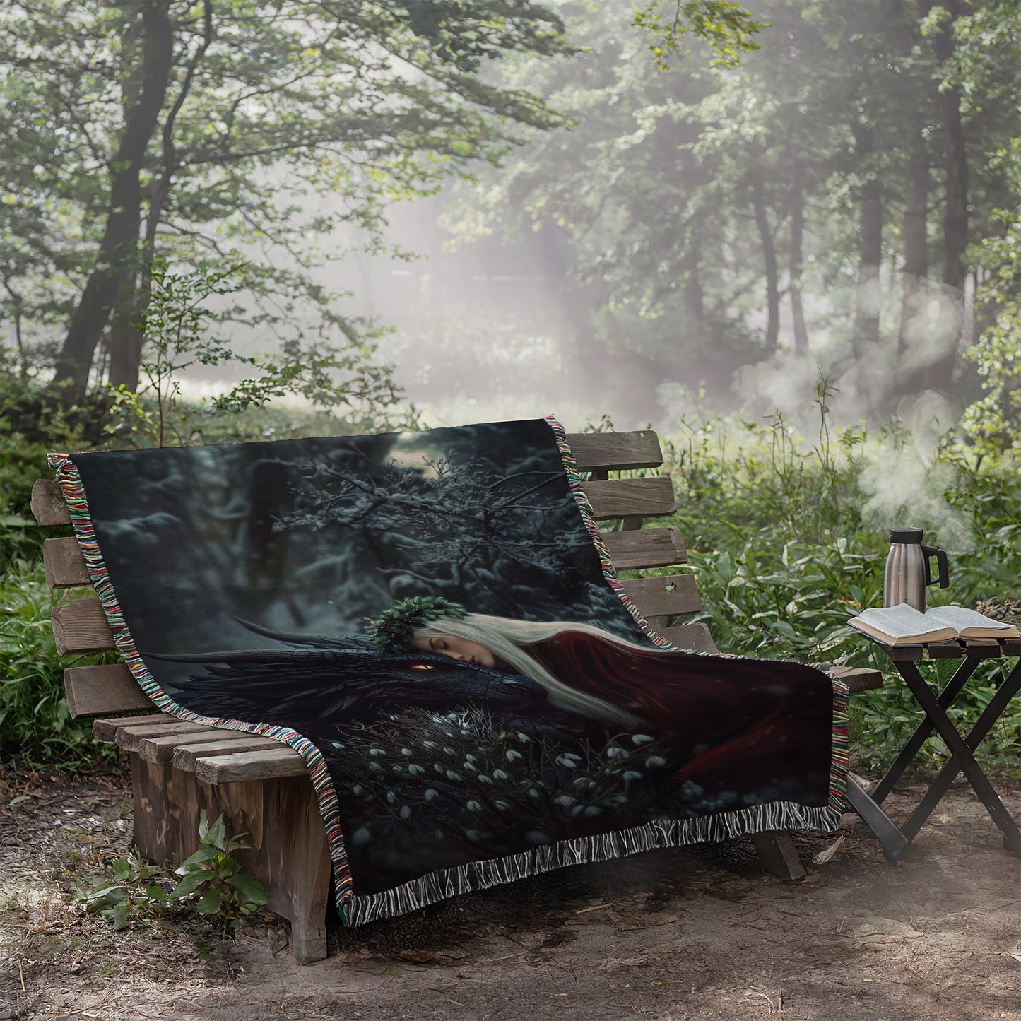 Manon Blackbeak and Abraxos Winter Woven Blanket