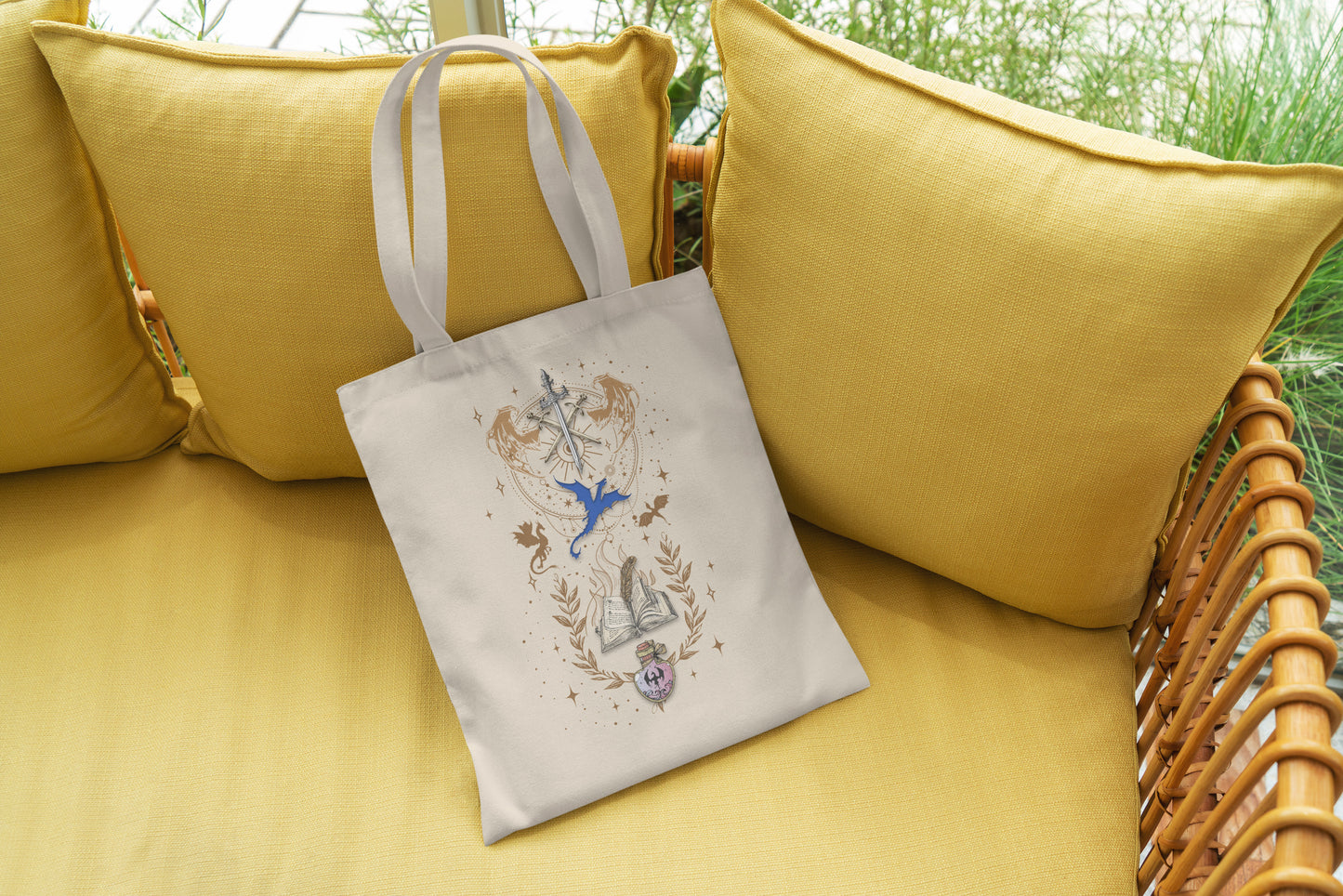 ⚔️ Dragon Rider’s Circle Tote – Fourth Wing Inspired Bag for Book Lovers
