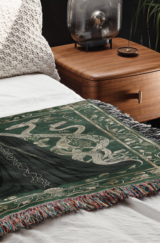 Serpent House Woven Throw Blanket - MagicMerchEmporium