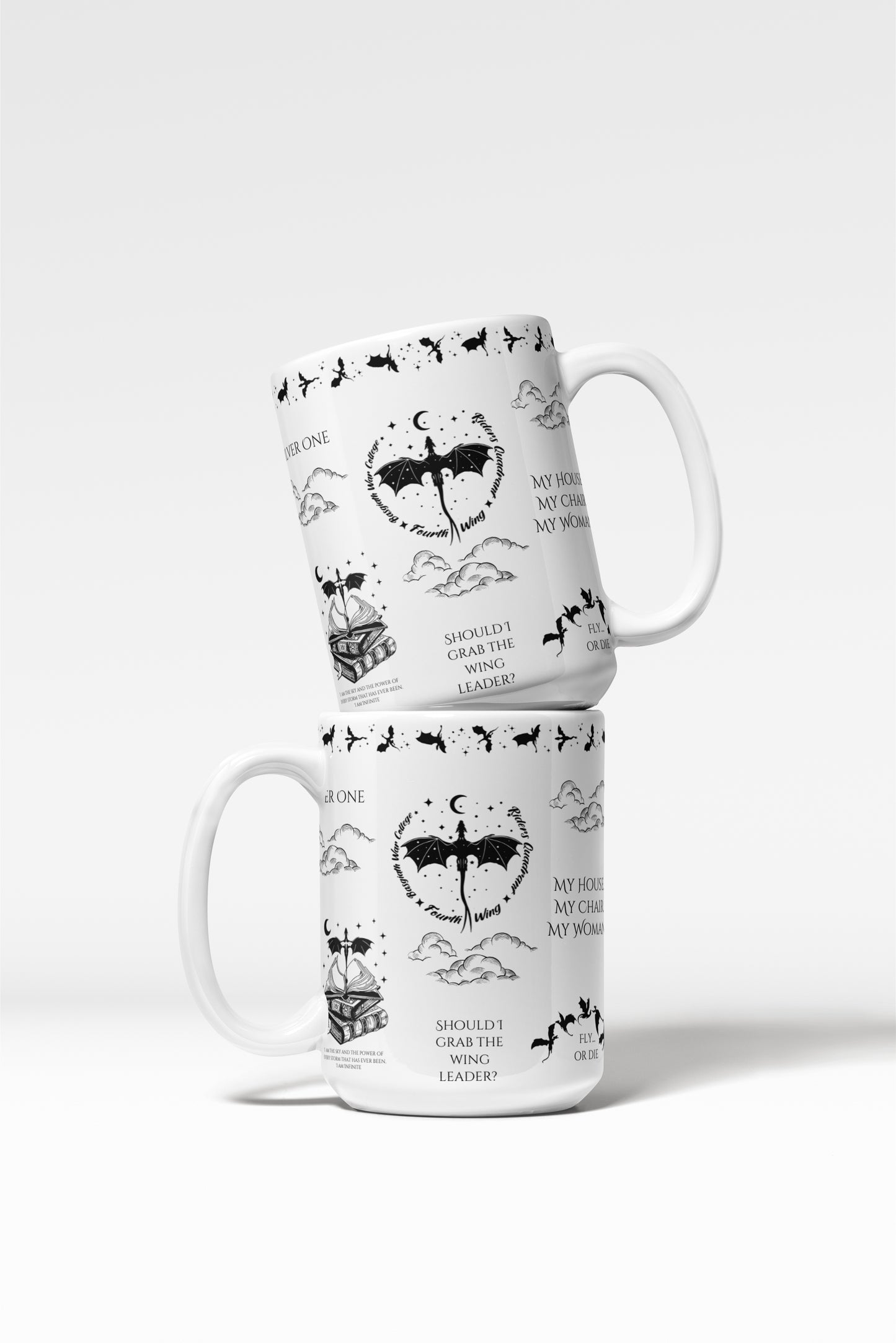 🐉 Fourth Wing Inspired Mug | Fantasy Dragon Romantasy Cup