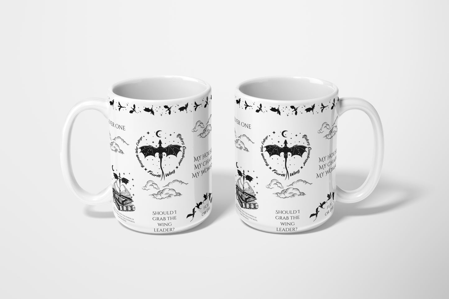 🐉 Fourth Wing Inspired Mug | Fantasy Dragon Romantasy Cup