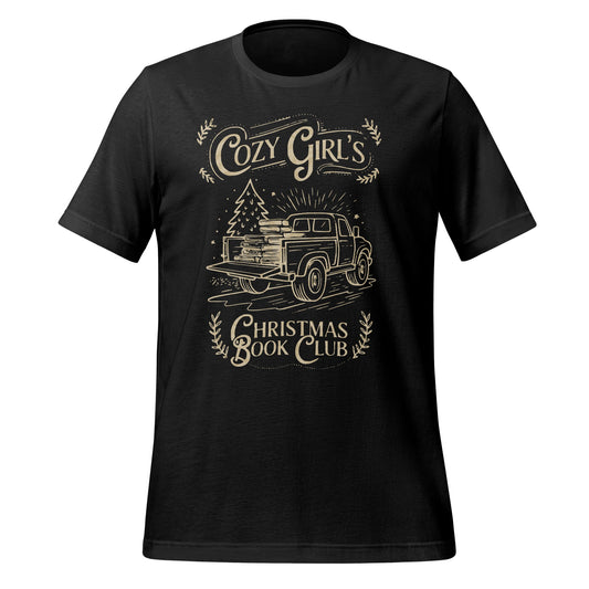 Cozy Girl's Christmas Book Club T-Shirt