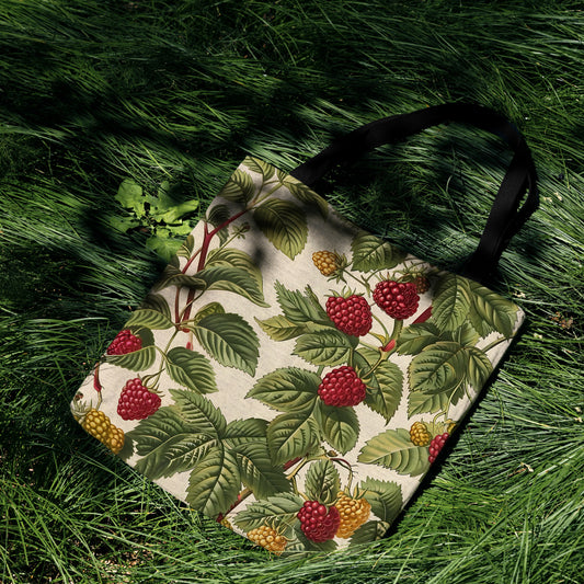 Raspberry Bliss Woven Tote Bag - MagicMerchEmporium