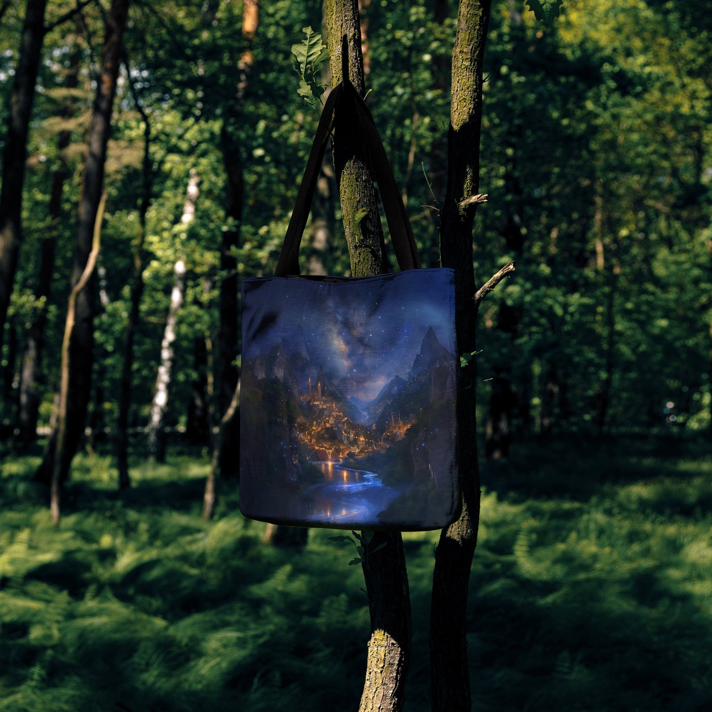 Velaris Nightscape Woven Tote Bag - MagicMerchEmporium