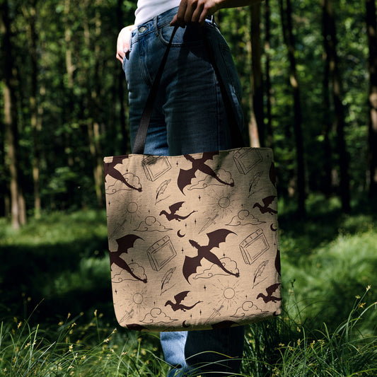 Empyrean Tales Woven Tote Bag - MagicMerchEmporium