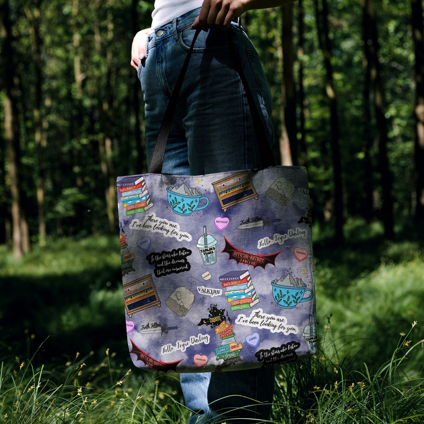 Night Court Bookish Woven Tote Bag