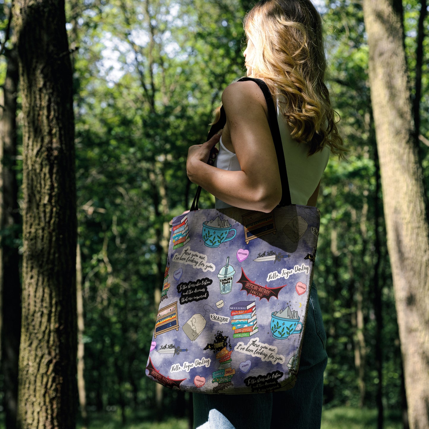 Night Court Bookish Woven Tote Bag