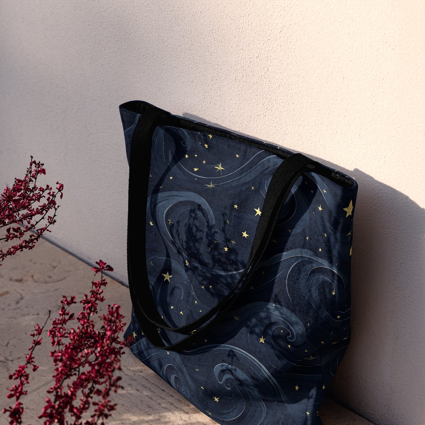 Celestial Waves Woven Tote Bag