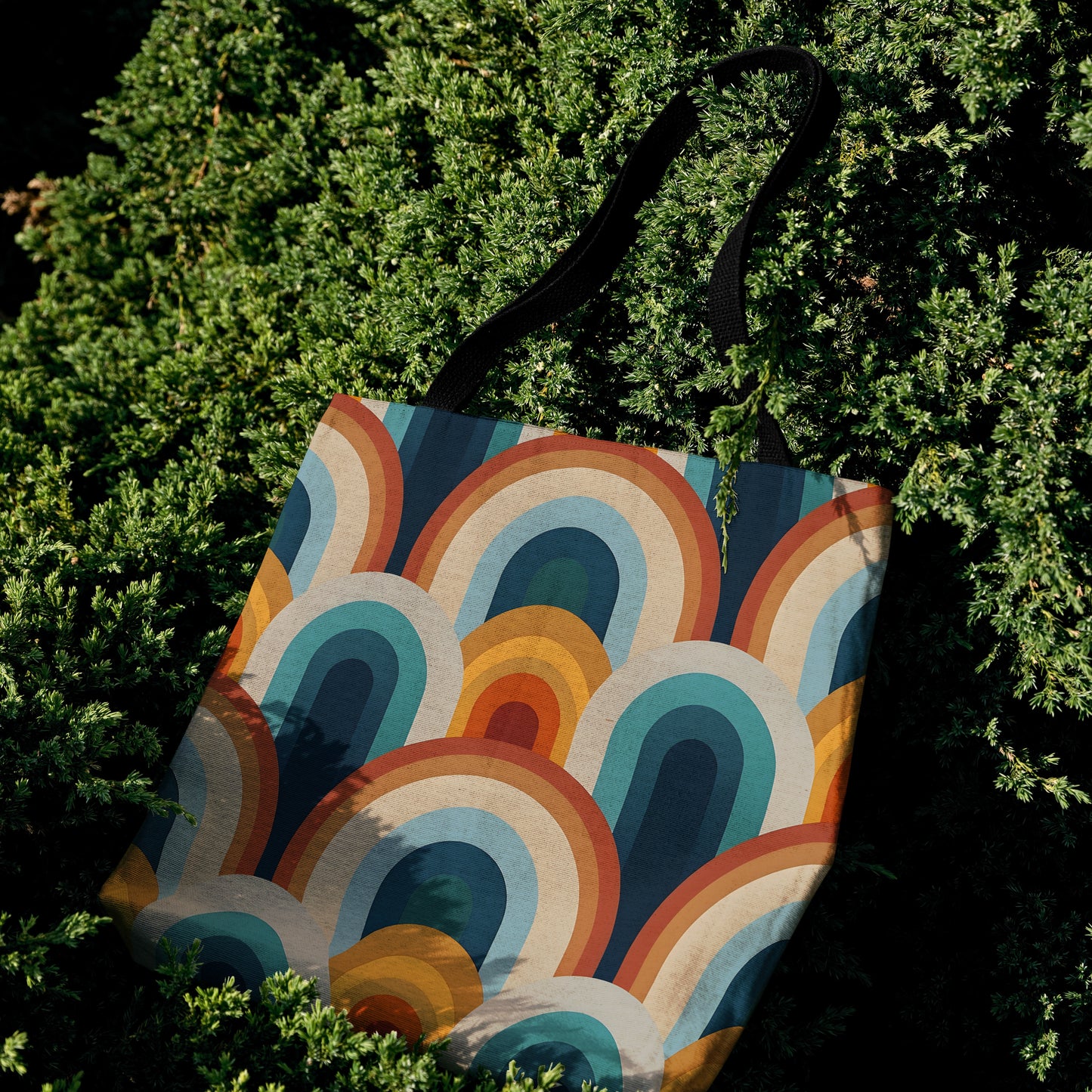 Retro Vibes Woven Tapestry Tote Bag 🌈✨