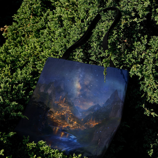 Velaris Nightscape Woven Tote Bag - MagicMerchEmporium