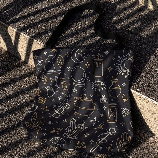Mystical Enchantment Woven Tote Bag - MagicMerchEmporium