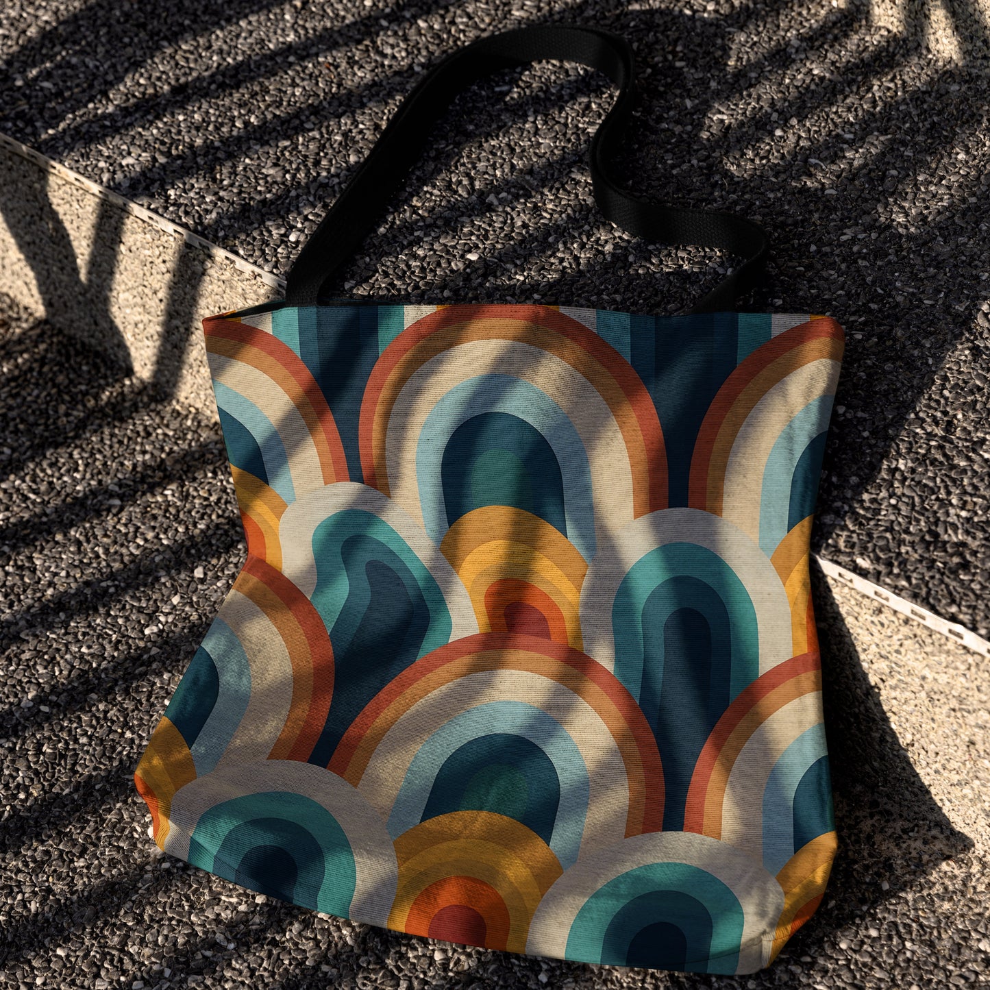 Retro Vibes Woven Tapestry Tote Bag 🌈✨