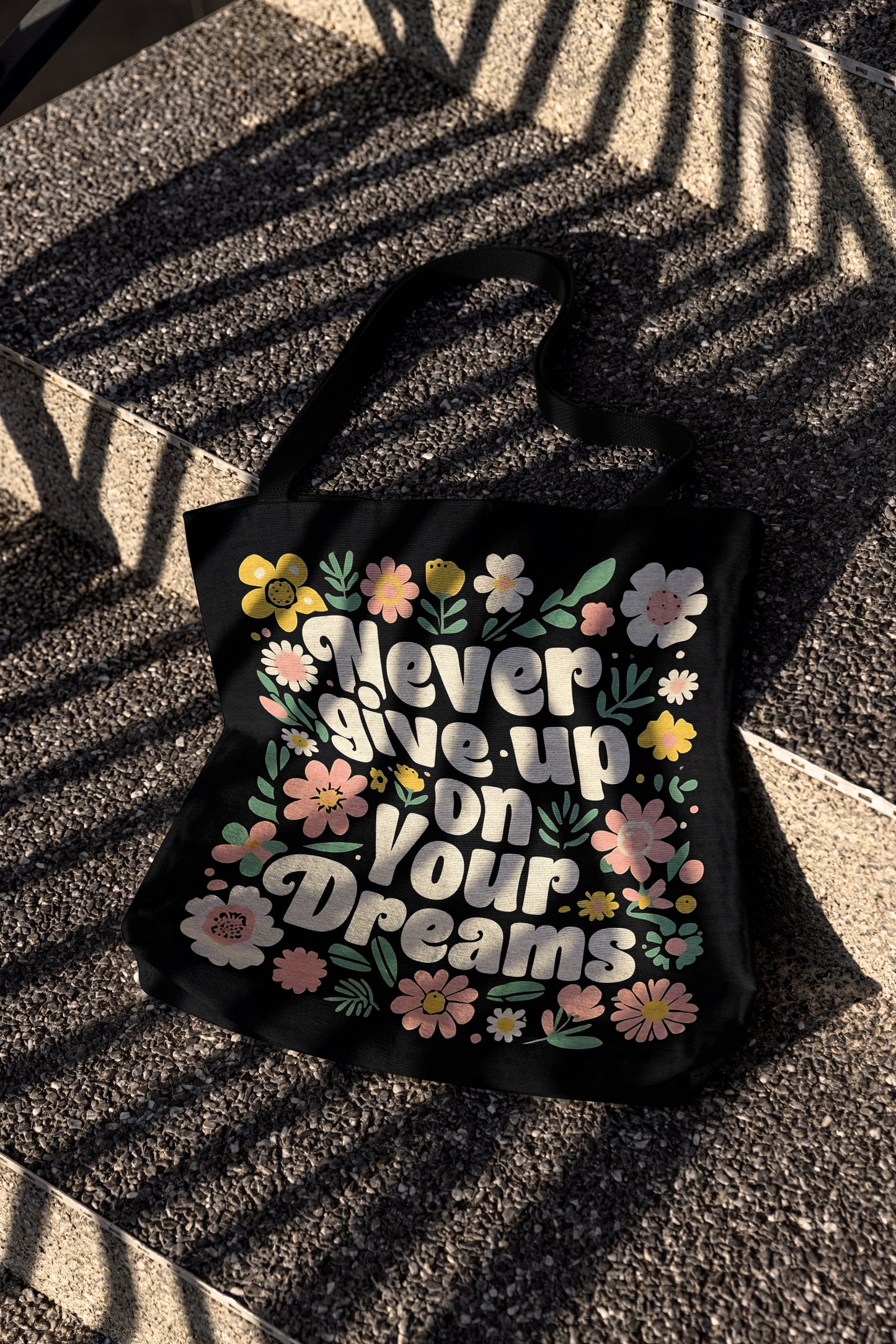 Never Give Up on Your Dreams Woven Tote Bag - MagicMerchEmporium