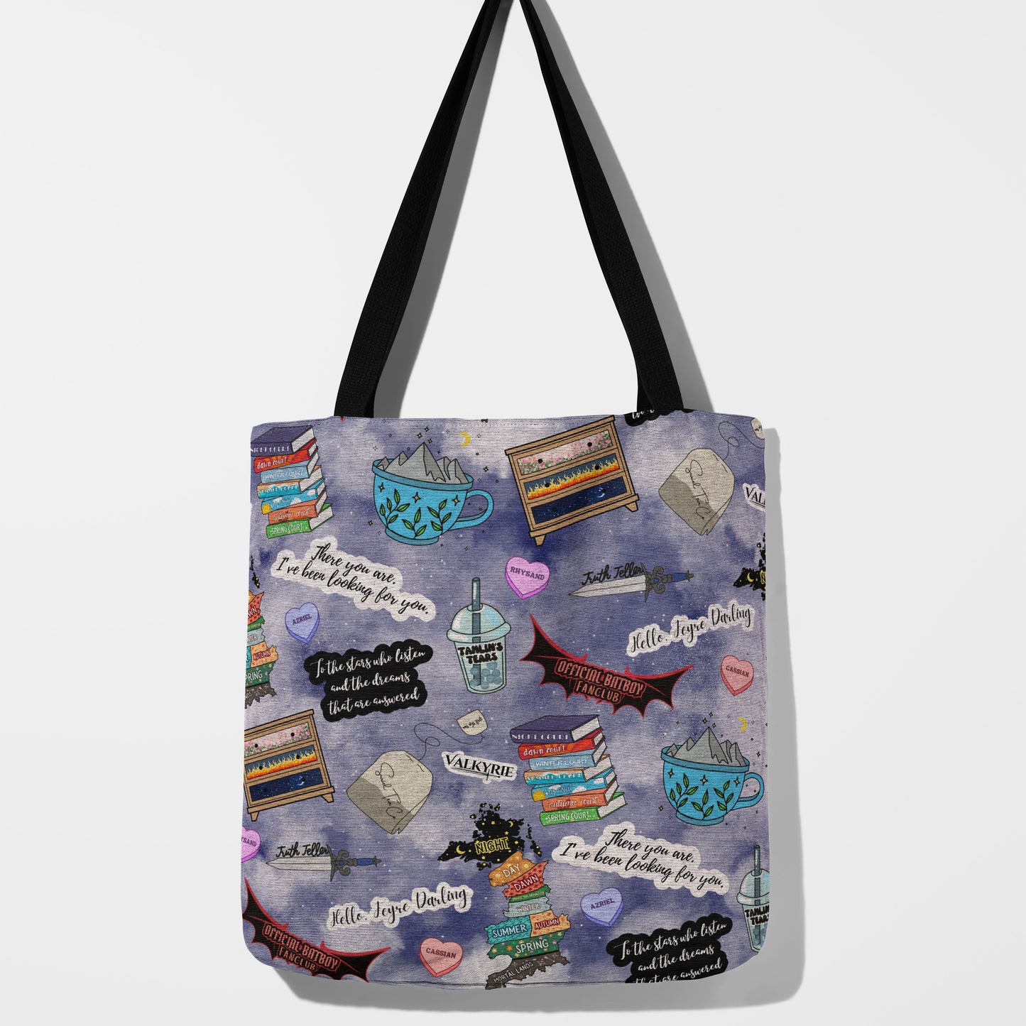 Night Court Bookish Woven Tote Bag