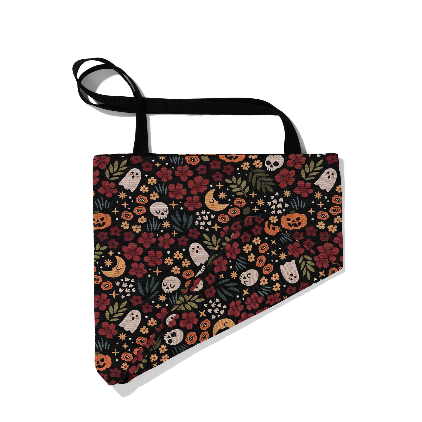 Whimsical Halloween Floral Tote Bag