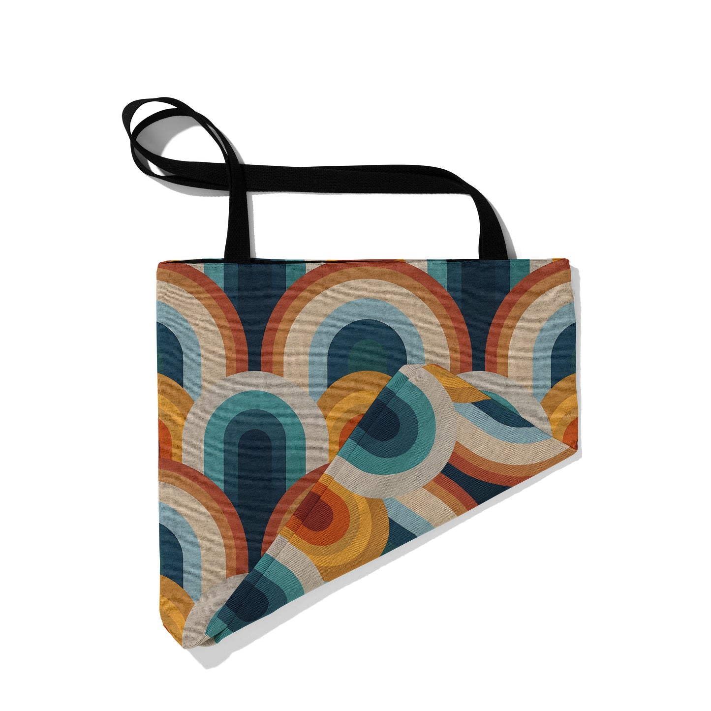 Retro Vibes Woven Tapestry Tote Bag 🌈✨