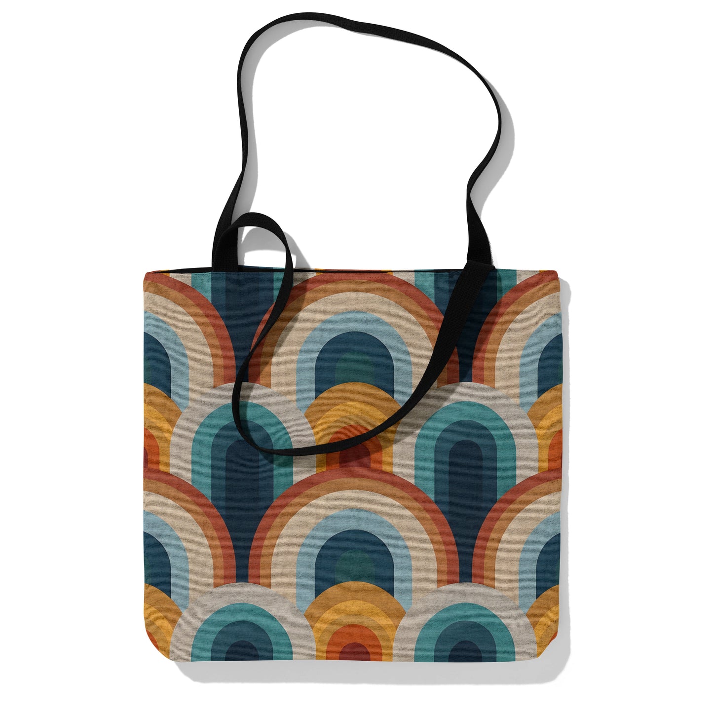 Retro Vibes Woven Tapestry Tote Bag 🌈✨