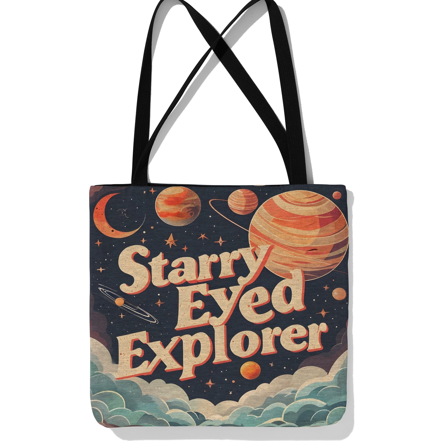 Starry Eyed Explorer Woven Tote Bag