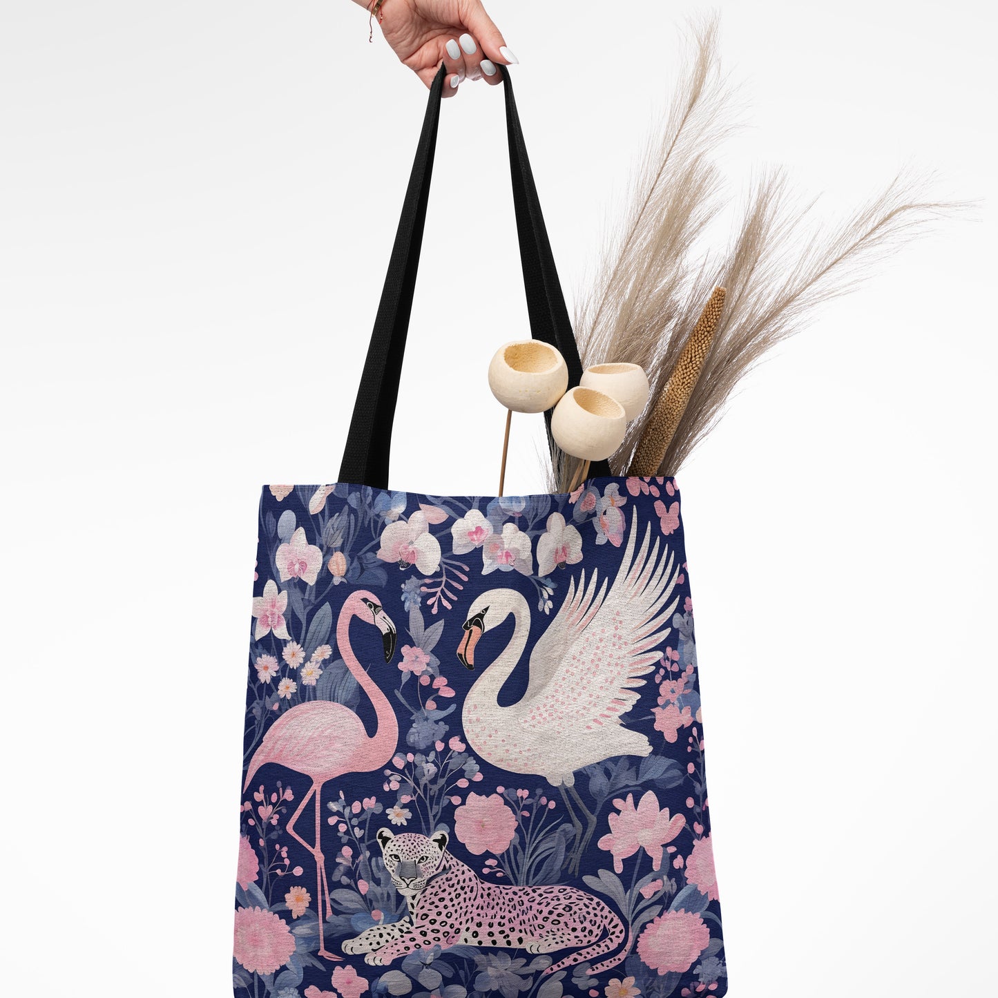 Toile de Jouy Woven Tote Bag - MagicMerchEmporium