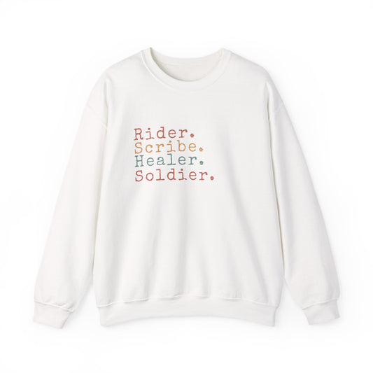Rider. Scribe. Healer. Soldier. Sweatshirt