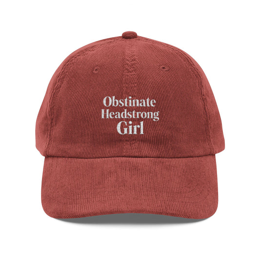 Obstinate Headstrong Girl - Vintage Corduroy Cap