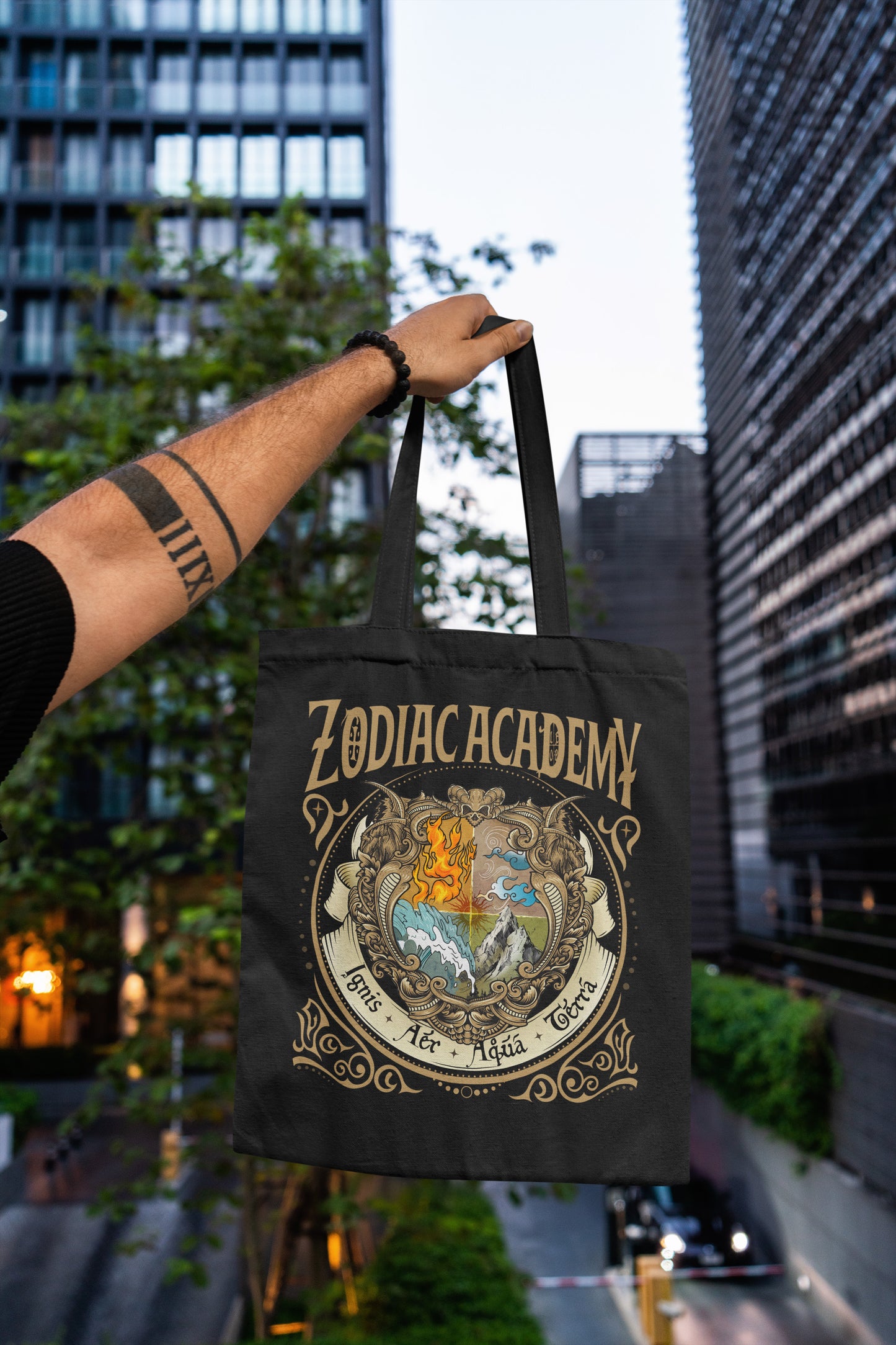 Zodiac Academy House Crest Tote Bag