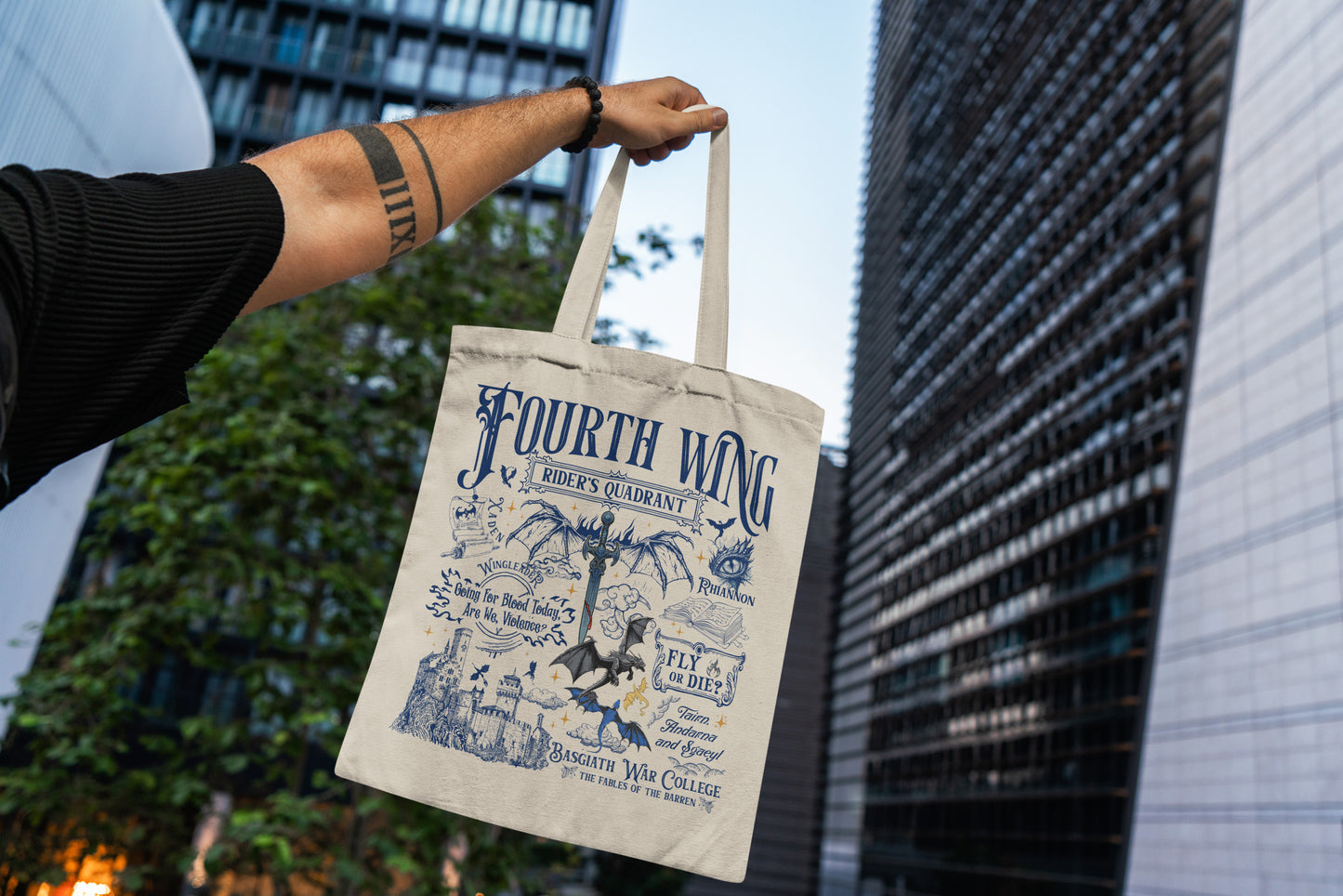 Fourth Wing Rider's Quadrant Tote Bag