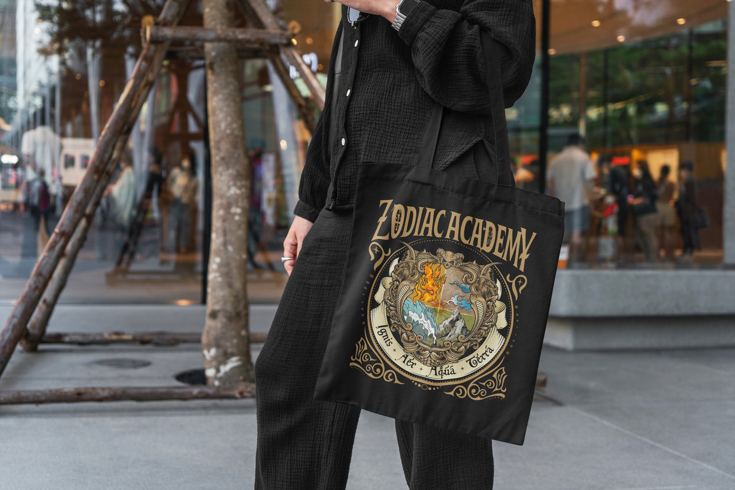 Zodiac Academy House Crest Tote Bag