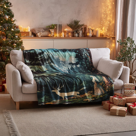 Enchanting Winter Evening Scene Blanket product type
