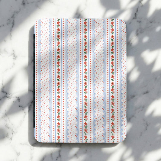Decorative Stripe and Flower Pattern Notebook