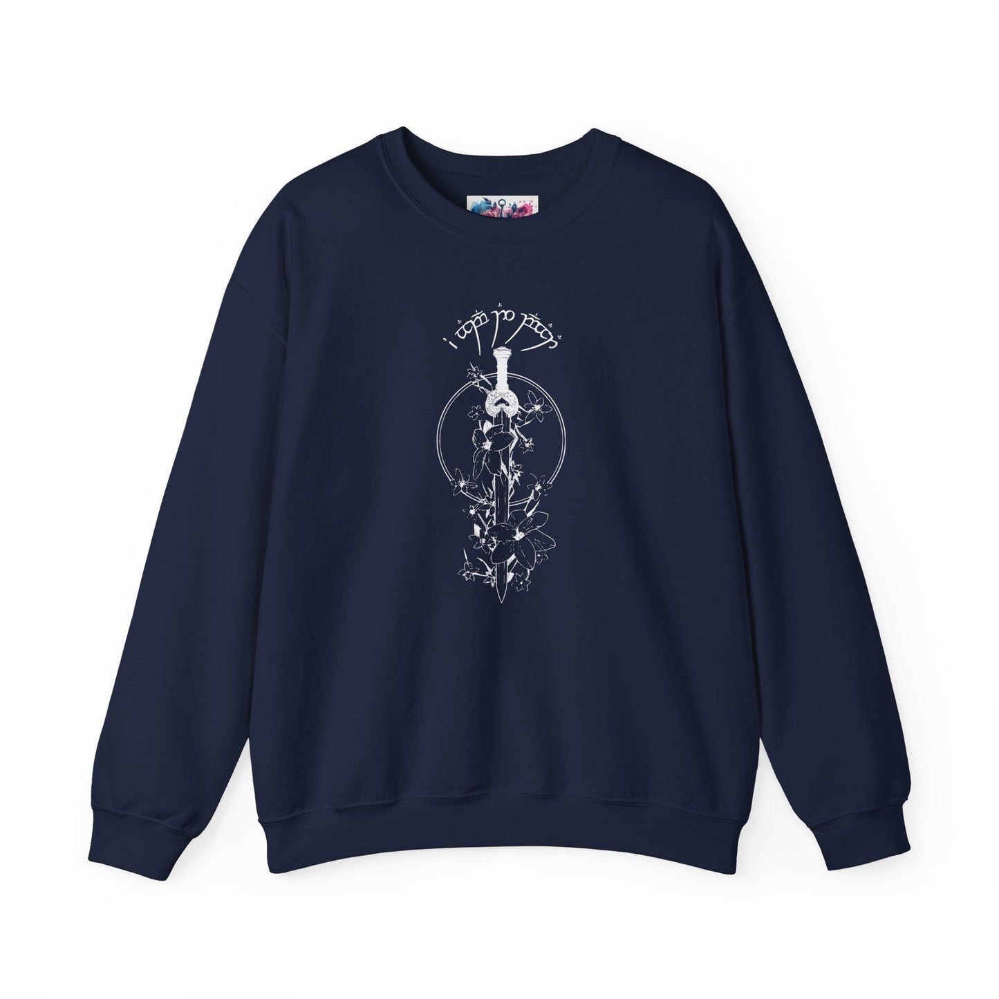 Elvish Sword and Floral Sweatshirt
