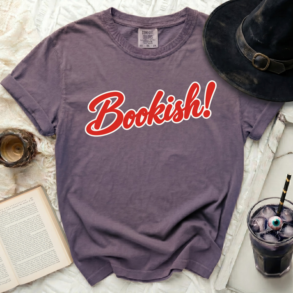 Bookish Retro Script Tee