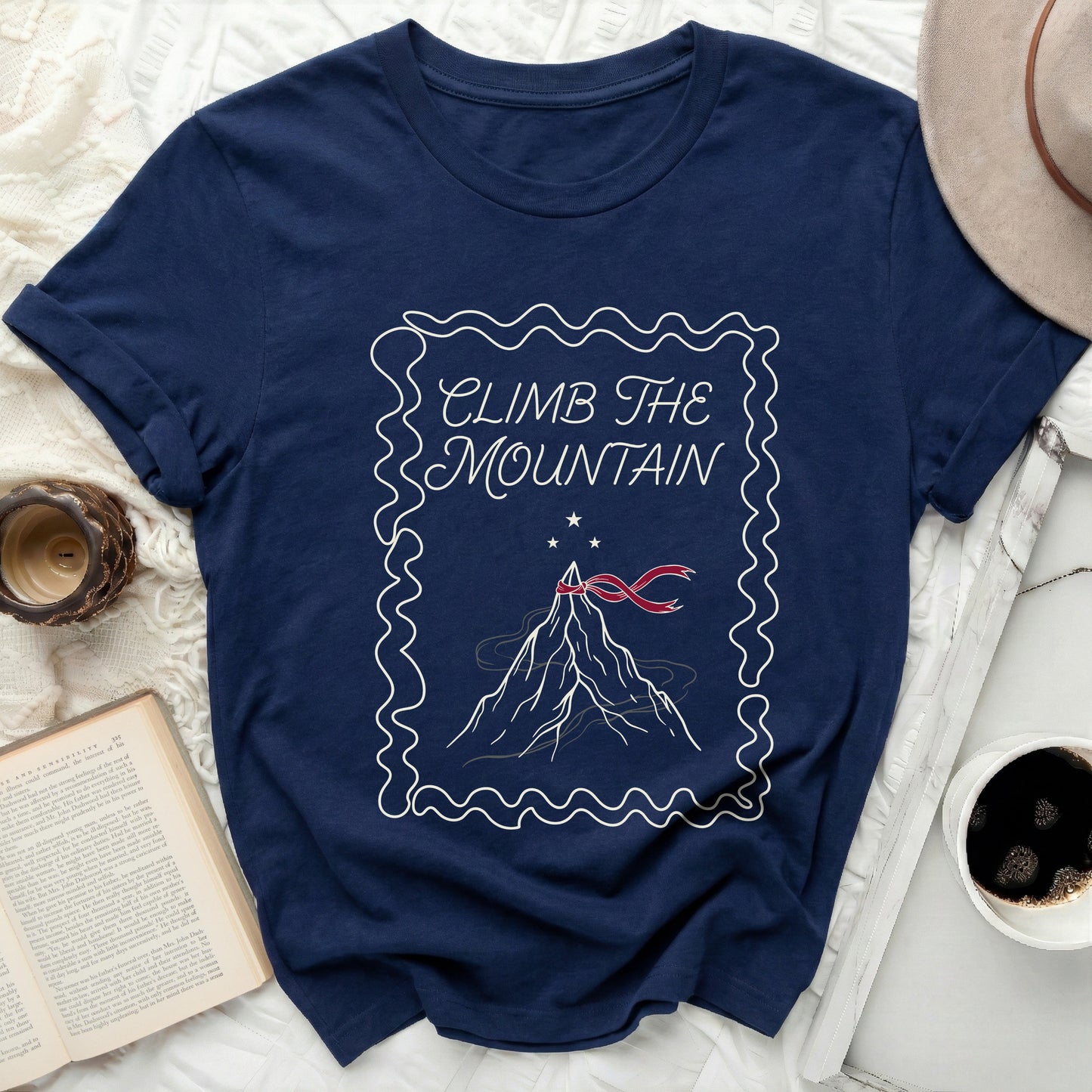 Climb The Mountain Graphic T-shirt Unique product type
Climb The Mountain
Mountain Graphic
Inspirational Tee
Adventure Shirt
Outdoor Lifestyle
Nature Design
Stars Graphic
Red Ribbon
Navy Blue Tee
Round Neck Shirt
Short Sleeve Top
Casual Apparel
Unisex T-shirt
Challenge Motivation
Achievement Goal
Peak Summit
Exploration Gear
Motivational Quote
Journey Theme
Graphic T-shirt