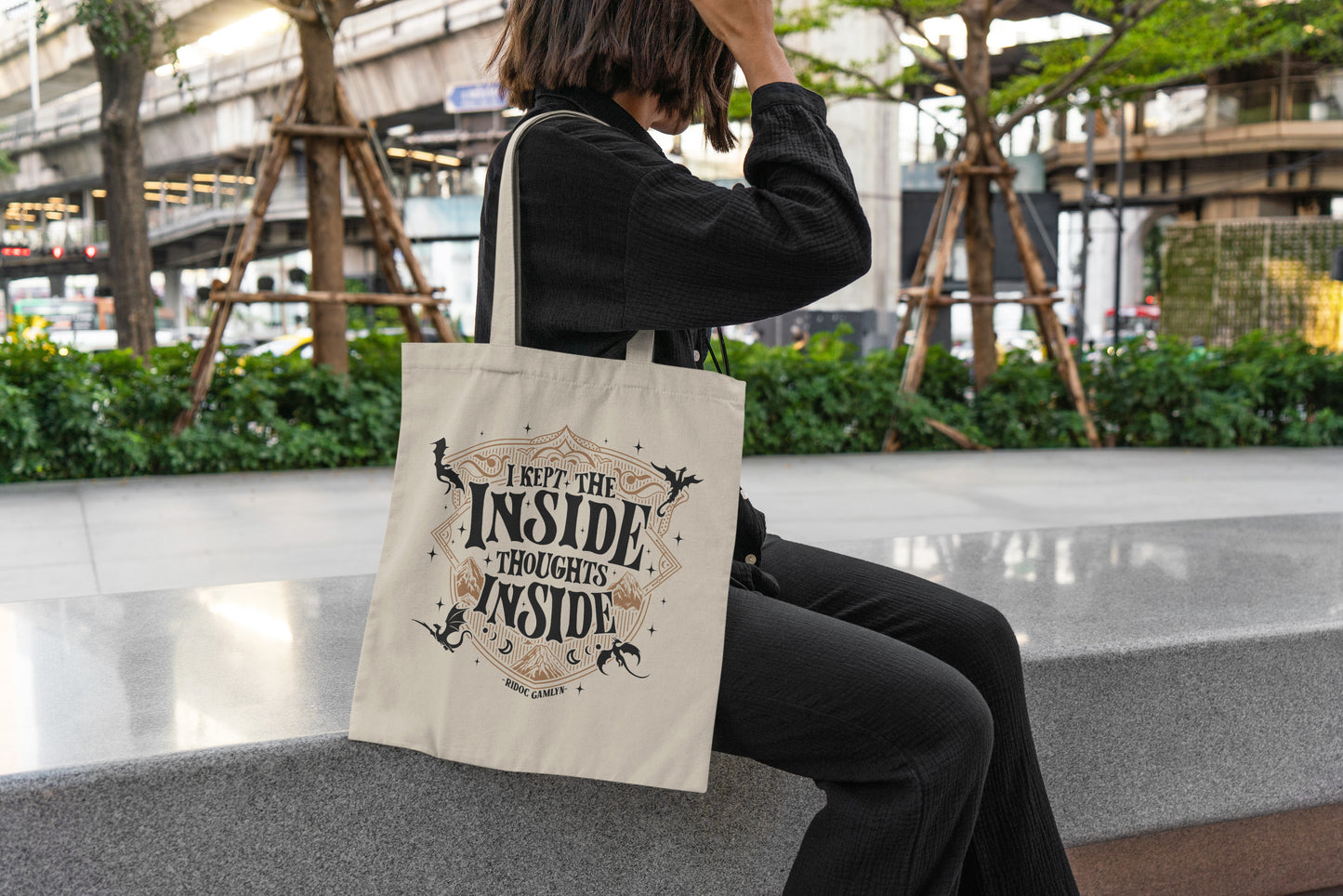 “I Kept the Inside Thoughts Inside” Tote Bag