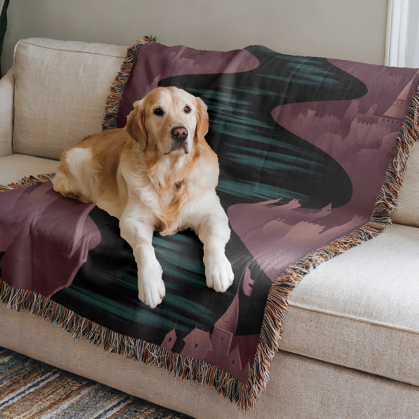 Crown of Midnight Woven Blanket