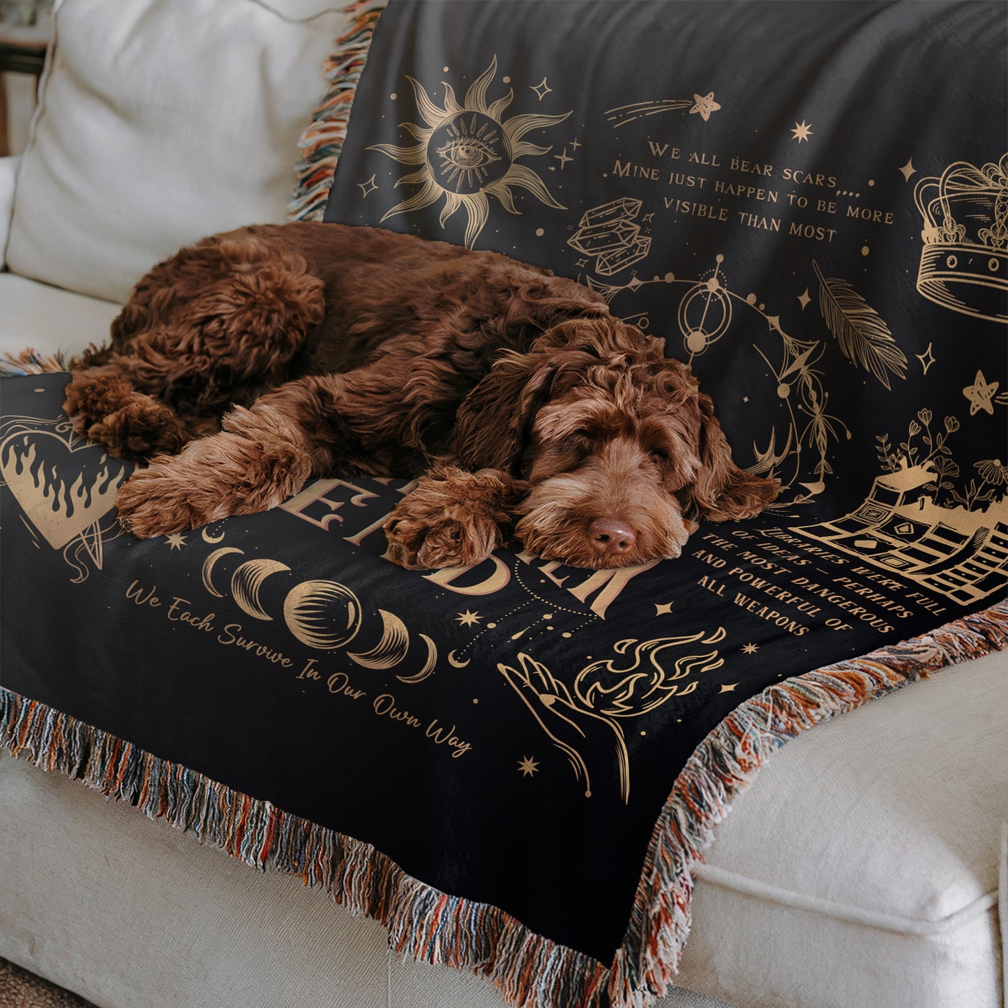 To Whatever End Throne of Glass Woven Blanket